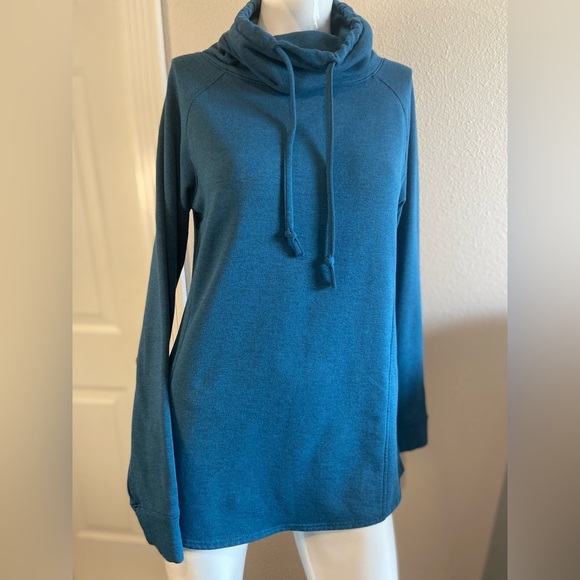 32*Degrees Heat~Blue Heather~Drawstring Cowl Neck~Fleece Lined~Sweatshirt~Size S - Picture 1 of 12
